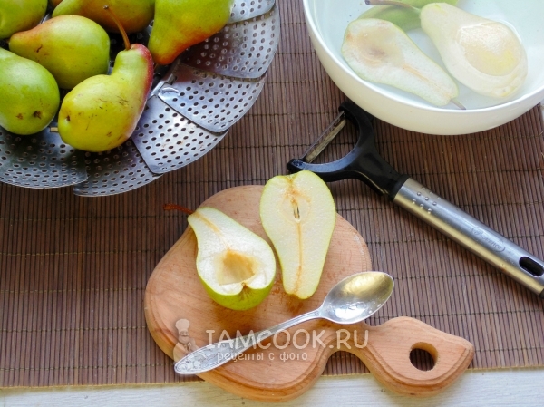 Удалить из груш сердцевину