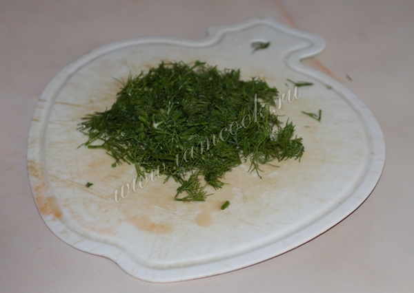 Мелко нарезанная зелень