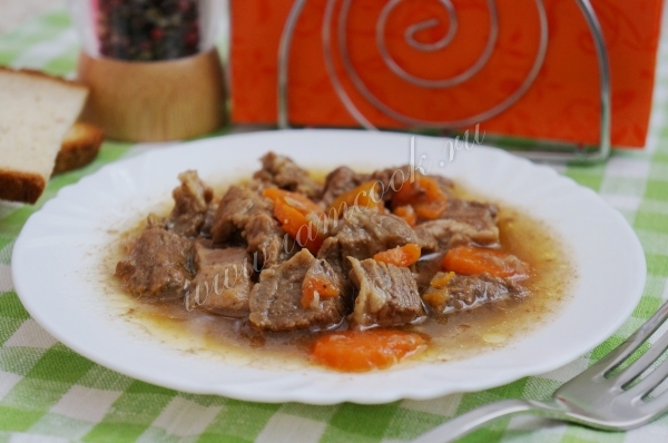 Рецепт тушения мяса в мультиварке