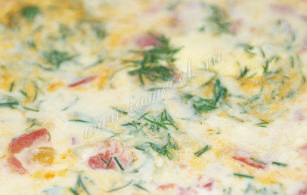 омлет с помидорами, фото