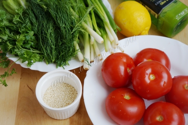 Ингредиенты для ливанского салата