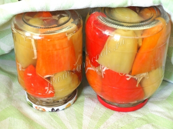 Банки с перцем и капустой на зиму