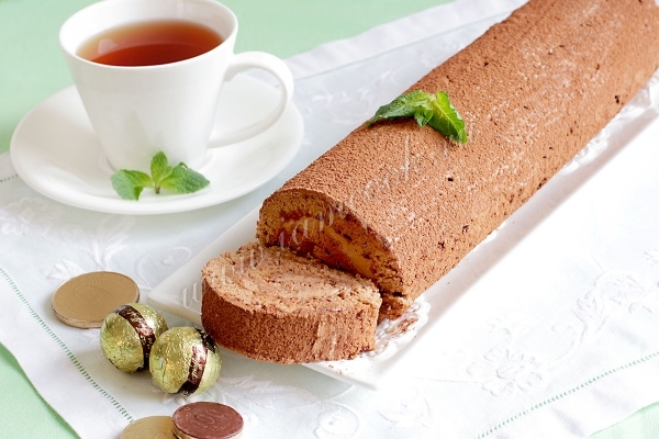 Рецепт сладкого бисквитного рулета