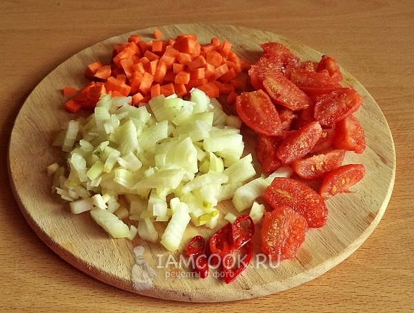 Порезать овощи