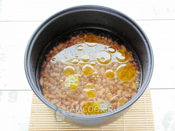 Сварить фасоль в воде с маслом