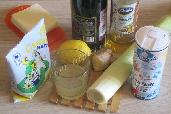 Ингредиенты для сливочного соуса к рыбе