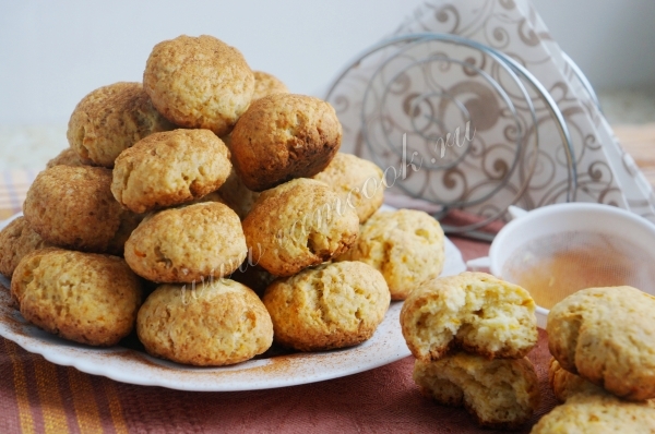 Творожное печенье с овсяными хлопьями, рецепт