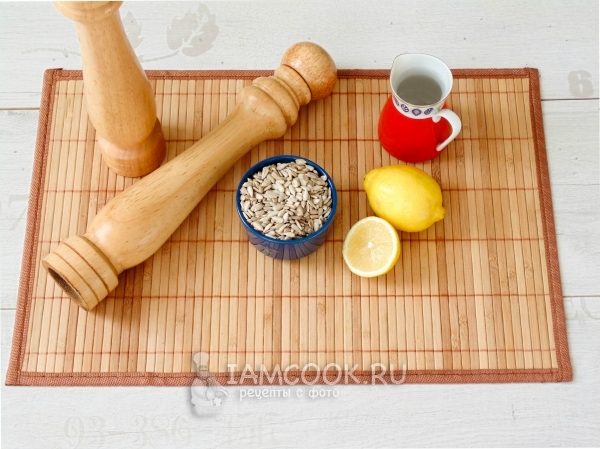 Ингредиенты для веганской сметаны из семечек