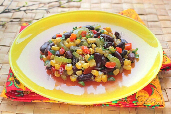 Гарнир из фасоли и кукурузы