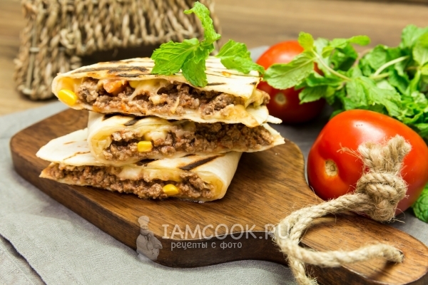 Фото кесадильи с фаршем