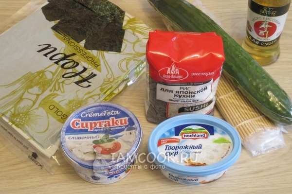 ингредиенты для горячих роллов