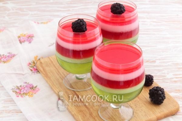 Фото многослойного желе