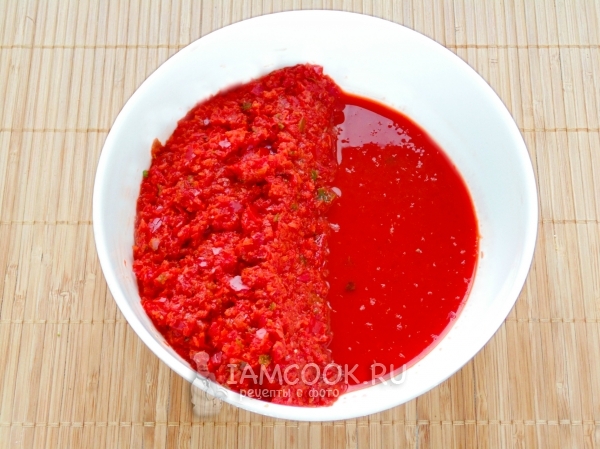 Слить сок с перца