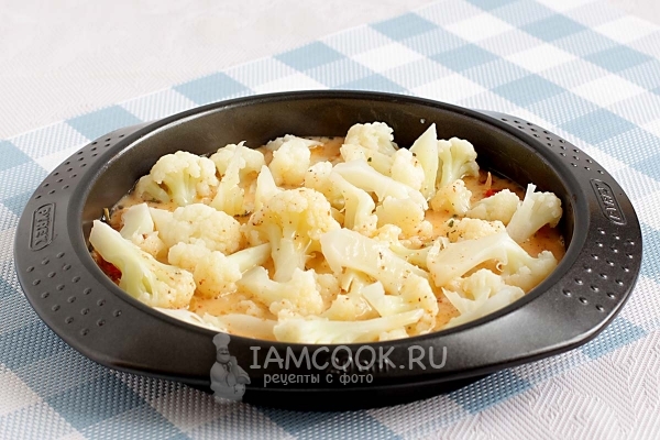 Влить яйца с молоком