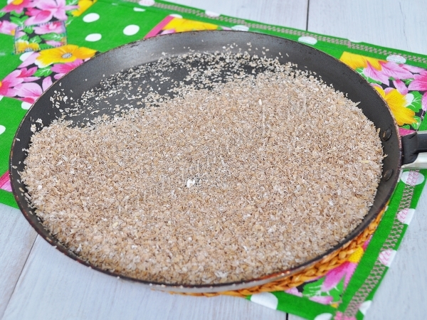 Обжарка овсяных отрубей