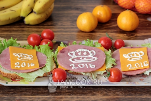 Фото бутерброда «Обезьянка»