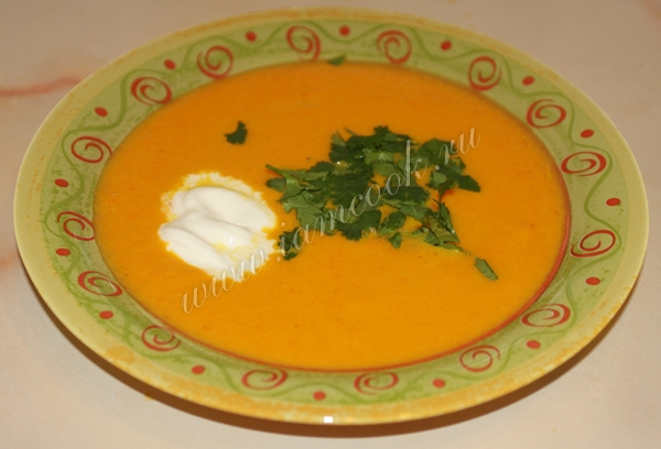 Фотография тыквенного супа пюре