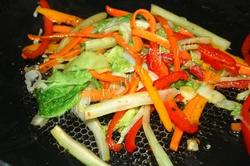 Овощи для запеченной рыбы