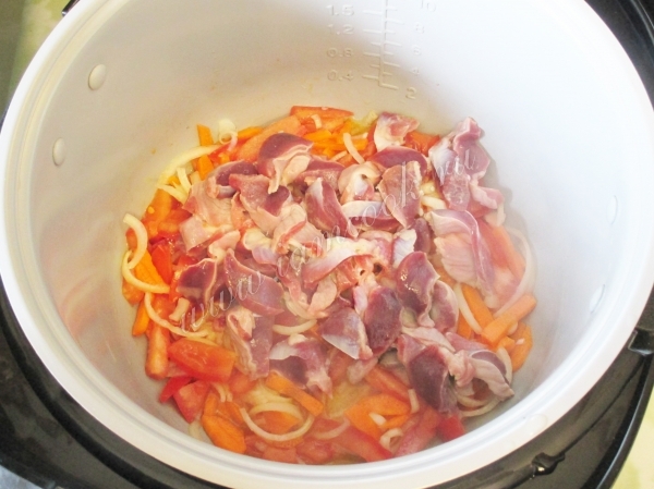 Тушение мяса в мультиварке