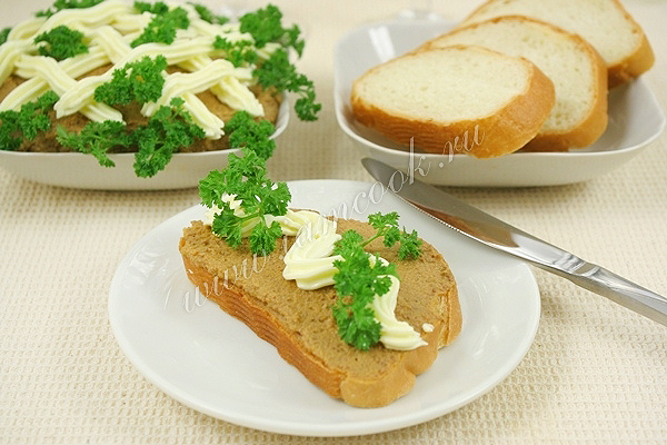 Домашний паштет из говяжьей печени