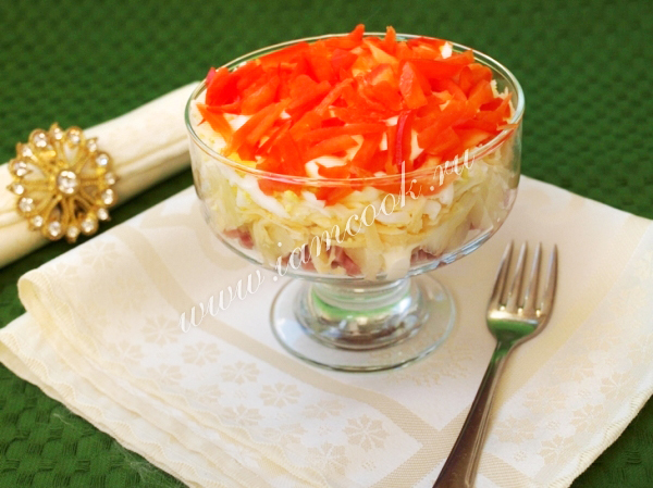 Готовим сочный ананас с ветчиной