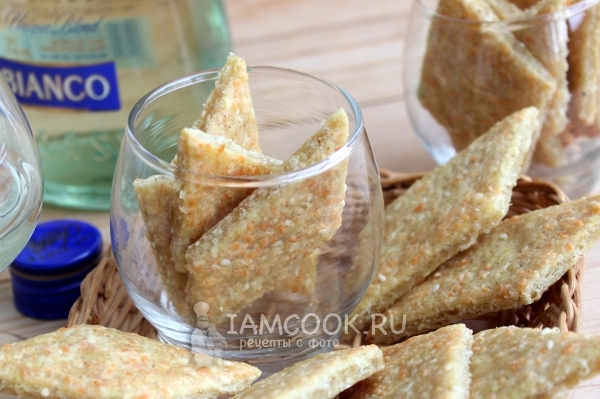Рецепт печенья с сыром и кунжутом