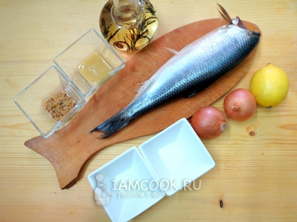 Ингредиенты для сельди в горчичном соусе