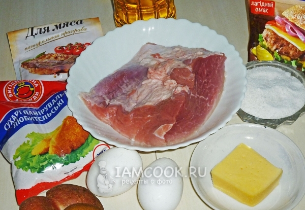 Ингредиенты для отбивных в картофельной глазури