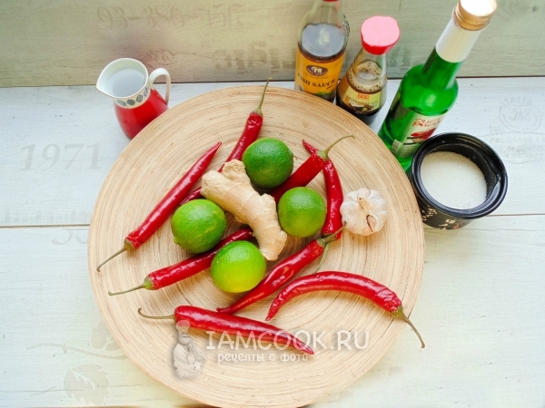 Ингредиенты для чили джема из острого перца
