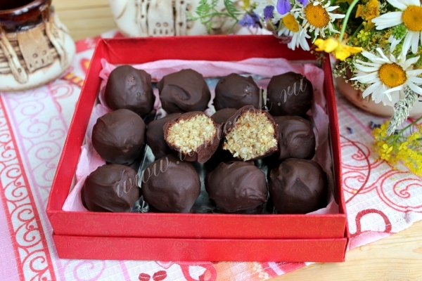 Рецепт шоколадных конфет с орехами