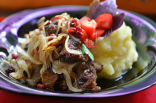 Рецепт говядины с луком и барбарисом