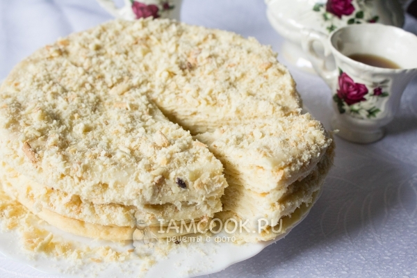 Фото торта «Наполеон» со сгущенкой