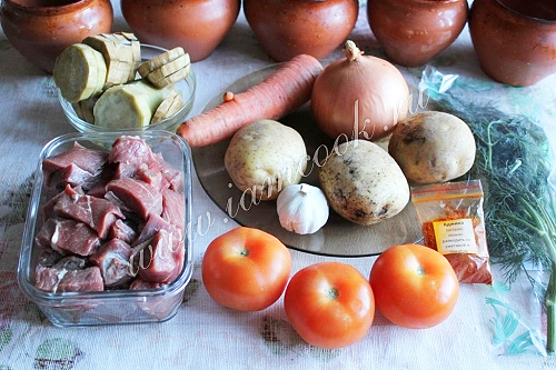 Ингредиенты для чанахи из говядины