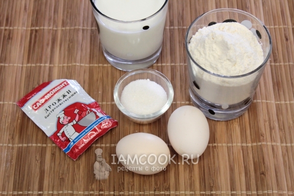 Ингредиенты для блинов на дрожжах