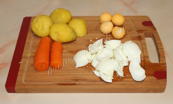 Ингредиенты для салата Мимоза