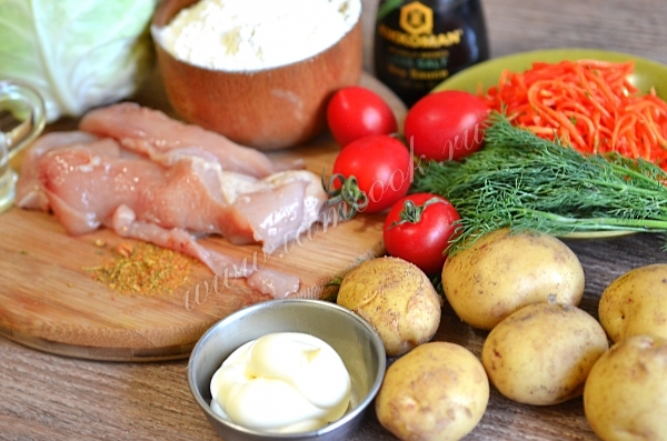 Ингредиенты для крымской шаурмы