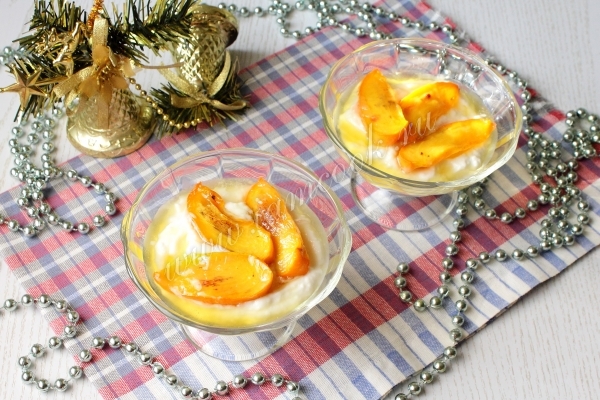 Рецепт десерты из хурмы с медом и творгом