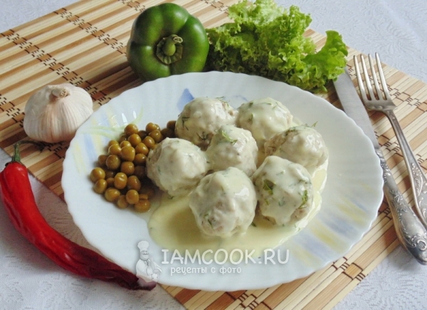 Рецепт тефтелей в сырном соусе