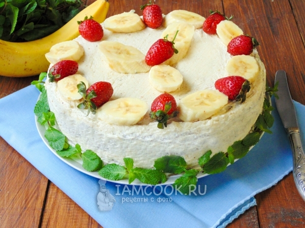 Фото бананового торта