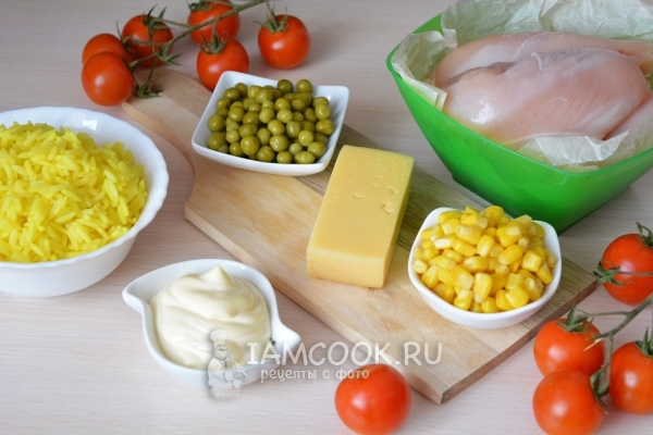 Ингредиенты для запеченного куриного филе по-арабски