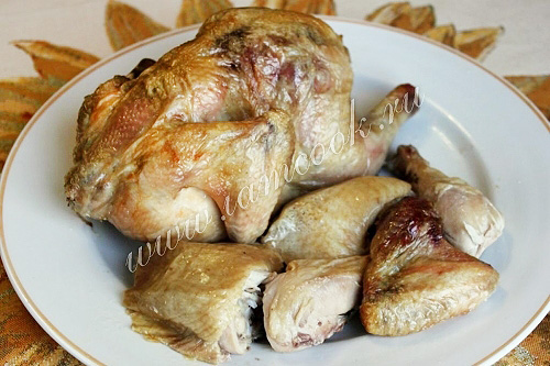 Курица запеченная на соли