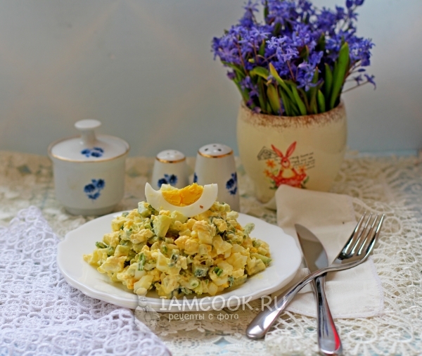 Рецепт салата из черемши и плавленного сыра 