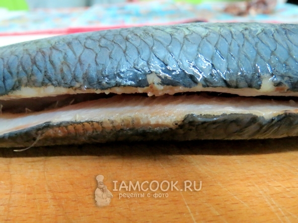 Сделать вдоль хребта разрез