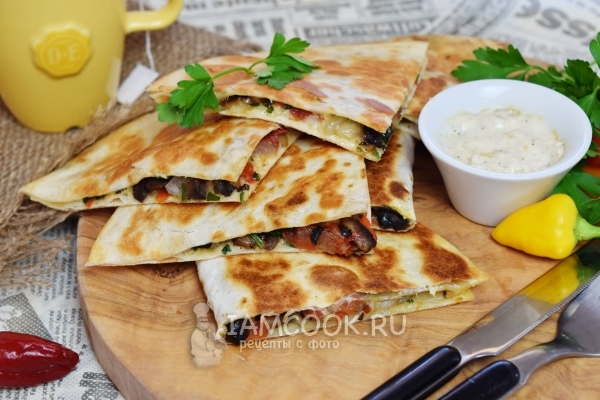 Фото кесадильи с грибами