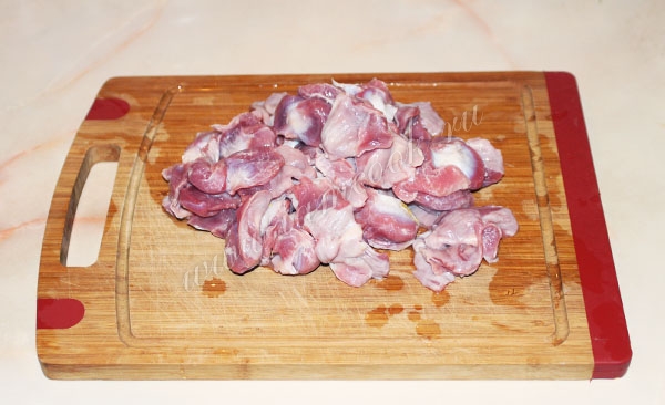 куриные желудочки сырые