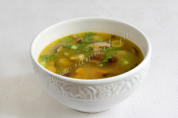 Рецепт грибного супа из опят