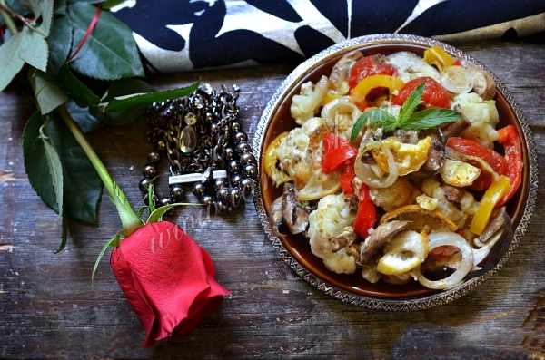 Фото овощного гарнира к мясу