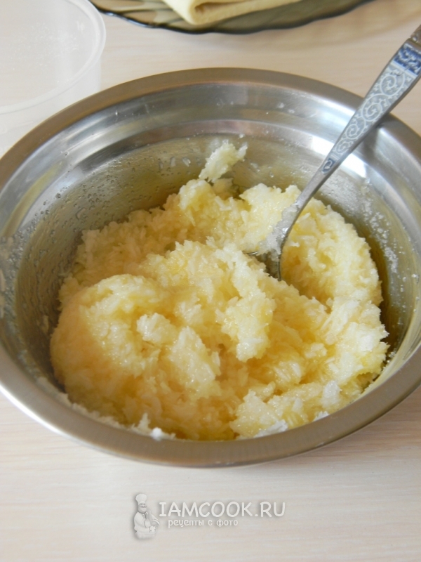 Размешать кокосовую массу