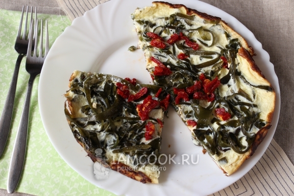 Фото омлета «Камуфляж» с морской капустой