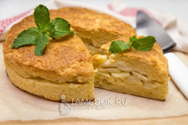 Рецепт яблочного пирога на творожном тесте